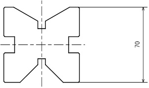 Vブロックの平面図