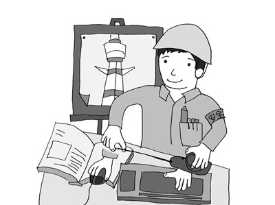 BIM時代の建築設計者像を表すイラスト