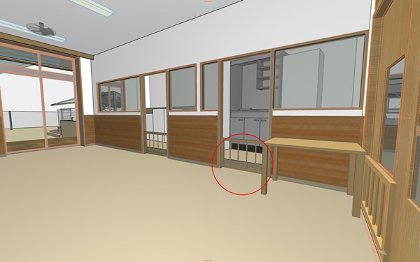 床レベルを表現するCG