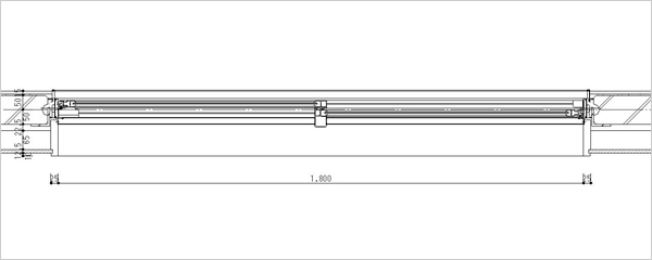 DWGから作られた建具を貼り付けた平面図
